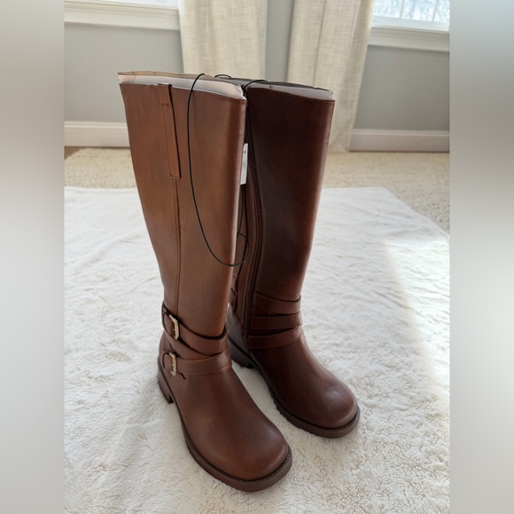 Torrid Brown Leather Wide Calf Knee-High Boots - Picture 2 of 8